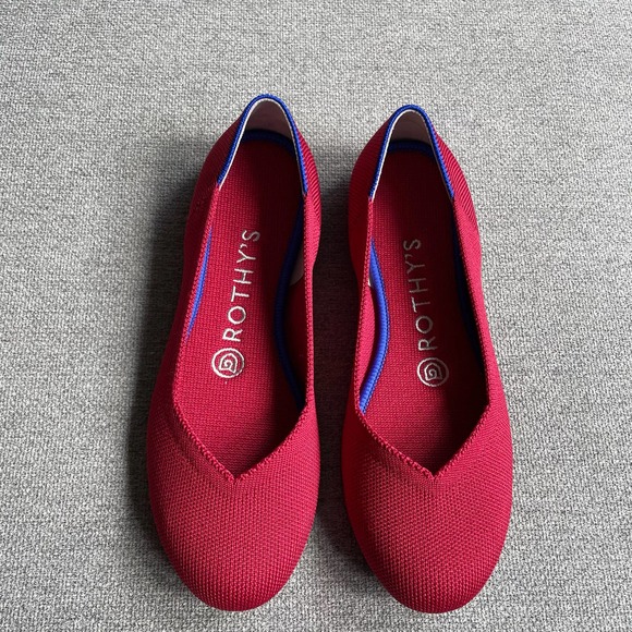 Rothy's The Flat in Red Cherry Round Toes Casual Flat Comfy Women's 5.5 - Picture 2 of 14